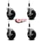 Service Caster 5'' Hard Rubber Swivel 7/8'' Expanding Stem Caster Set with Brake, 4PK SCC-EX20S514-HRS-TLB-78-4 - alternate 4
